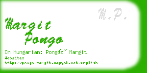 margit pongo business card